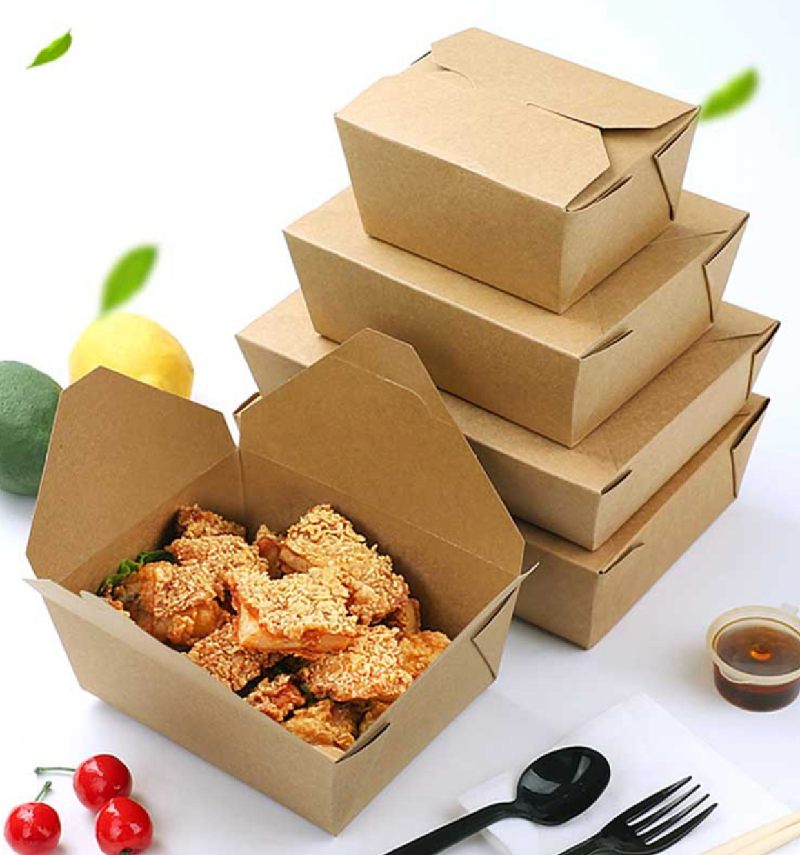 CAJA COMIDA DE PAPEL KRAFT