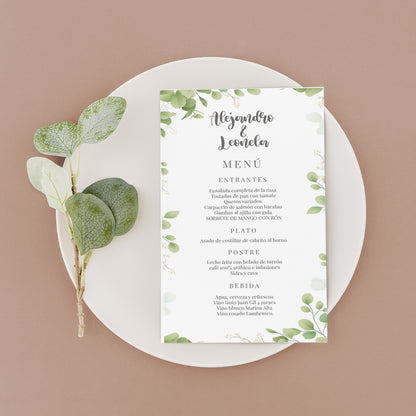 Menu Boda